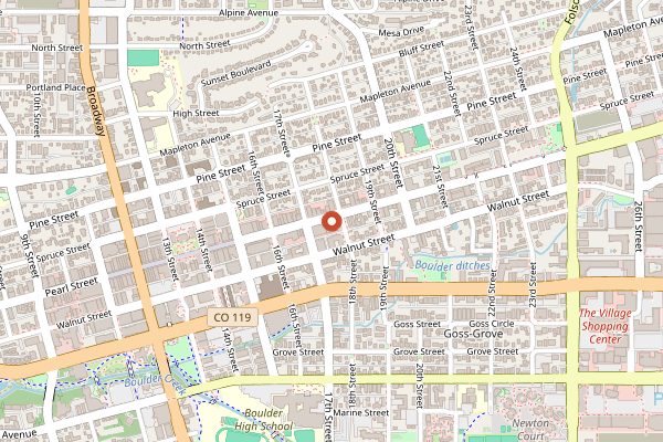Map showing Frasca Food and Wine in Denver