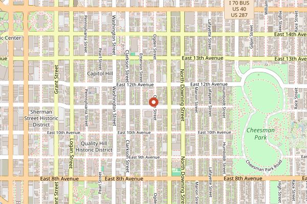 Map showing Potager in Denver