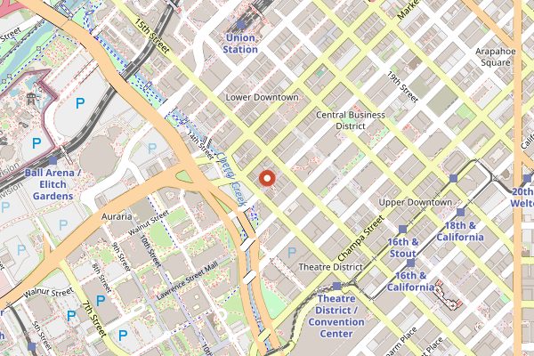 Map showing Rioja in Denver