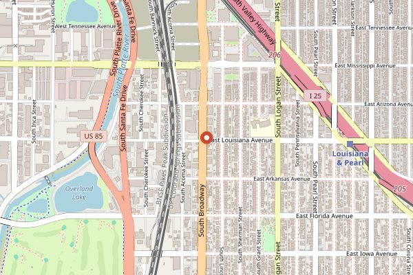 Map showing Maria Empanada in Denver