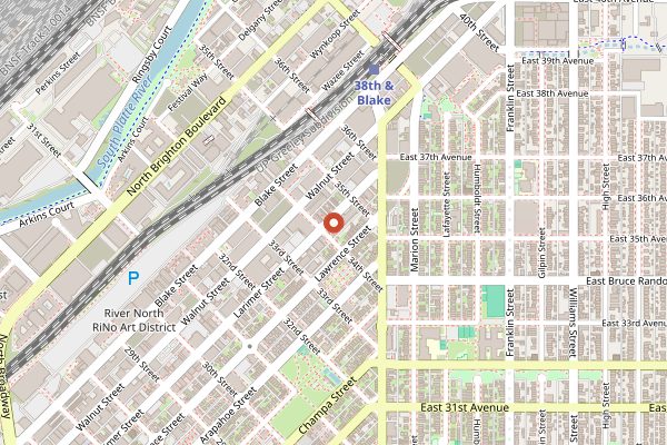 Map showing Bar Helix in Denver