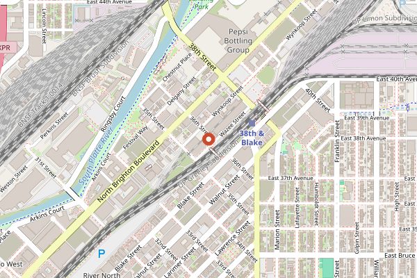 Map showing Bigsby's Folly Craft Winery in Denver