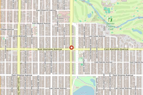Map showing Restaurant Olivia in Denver