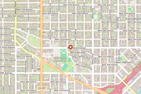 Map showing Spuntino in Denver
