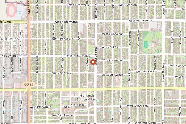 Map showing The Way Back in Denver