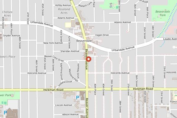 Map showing Beechwood Inn in Des Moines