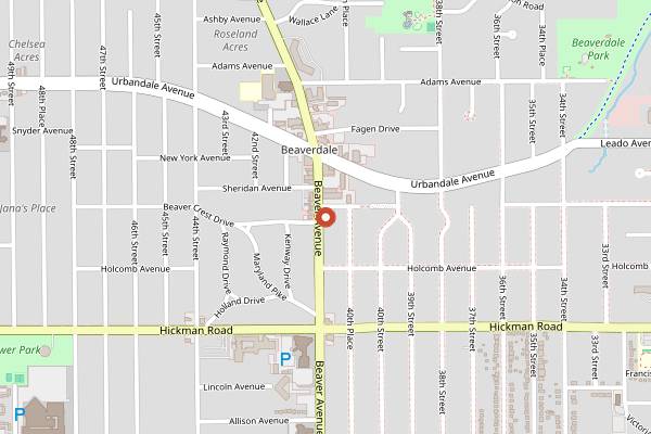 Map showing Beechwood Inn in Des Moines