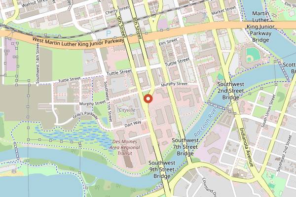 Map showing Pints Pub in Des Moines