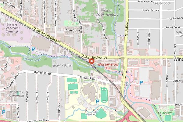 Map showing 515 Brewing Company in Des Moines