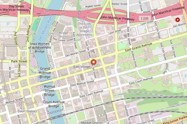 Map showing Daisy Chain Coffee in Des Moines