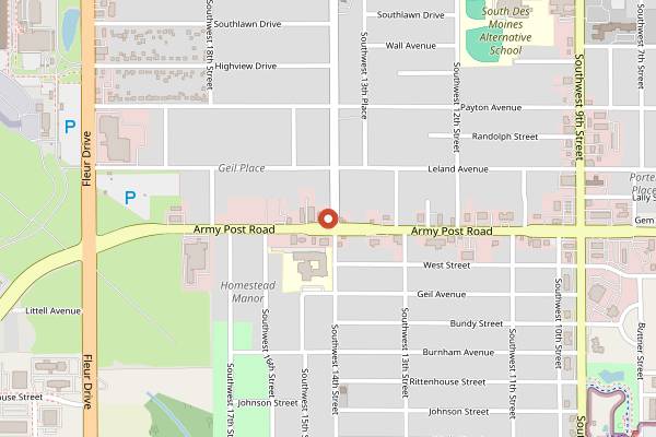 Map showing Smitty's Tenderloin Shop in Des Moines