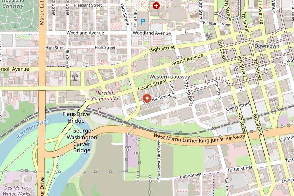 Map showing Horizon Line Coffee in Des Moines