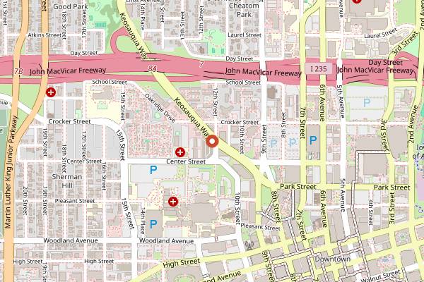 Map showing Northern Vessel in Des Moines