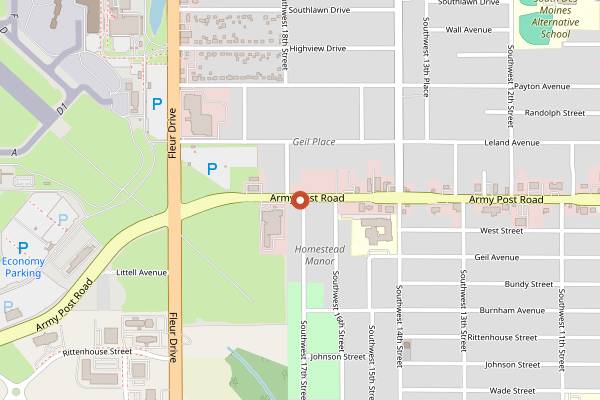 Map showing El Rodeo Taqueria in Des Moines