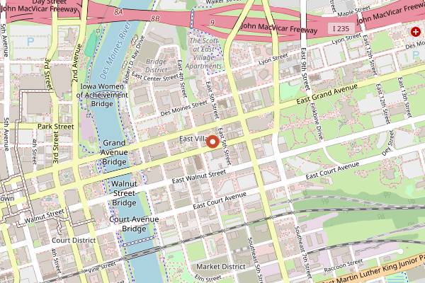Map showing Lucca in Des Moines