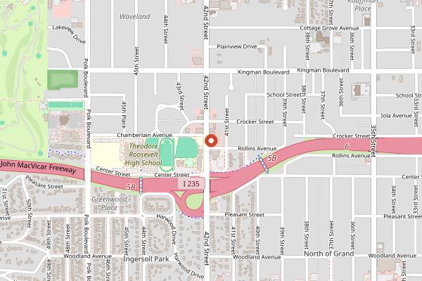Map showing La Mie Bakery in Des Moines