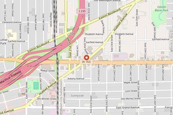 Map showing Tursi's Latin King in Des Moines