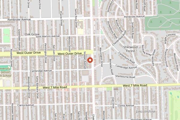 Map showing Good Cakes and Bakes in Detroit