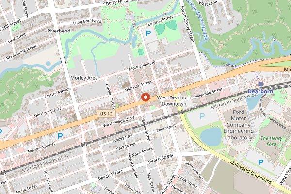 Map showing Brome Modern Eatery in Detroit