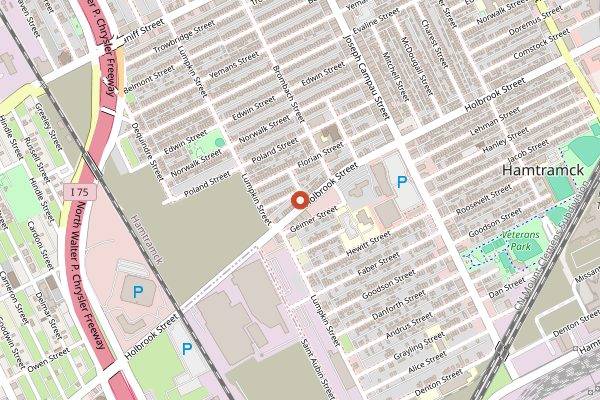 Map showing Cafe 1923 in Detroit
