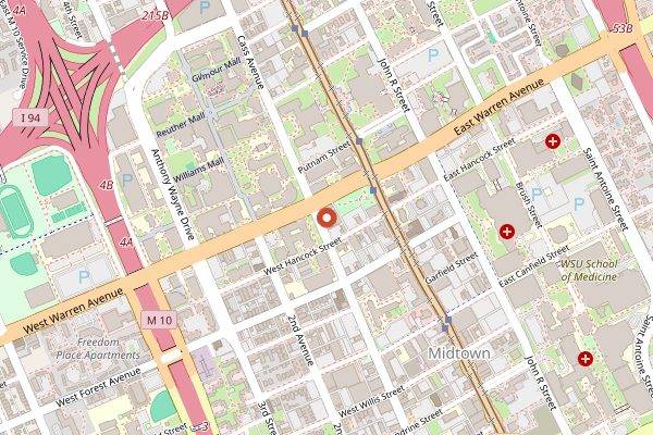 Map showing Ima Noodles in Detroit