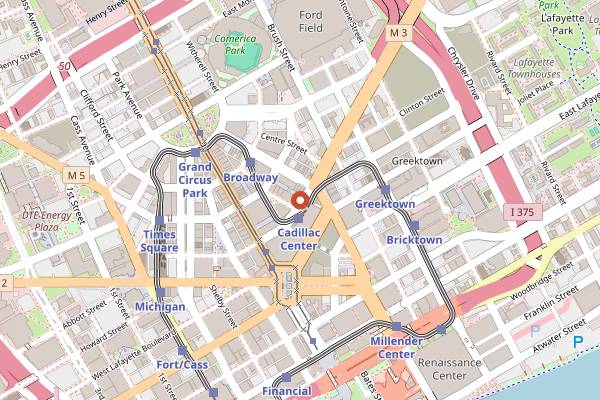 Map showing Standby in Detroit