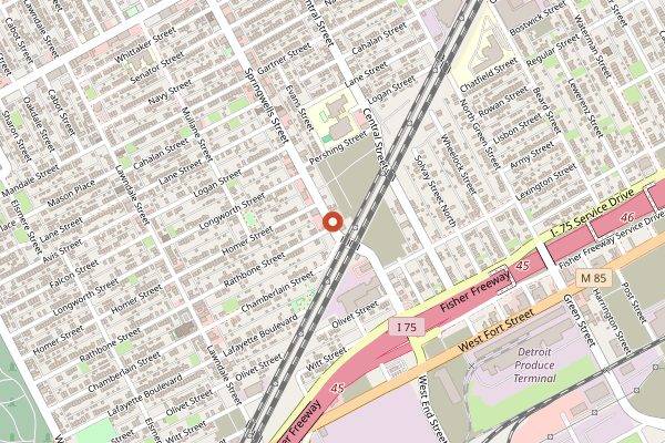 Map showing El Asador Steakhouse in Detroit