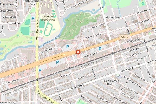 Map showing Sahara Restaurant in Detroit