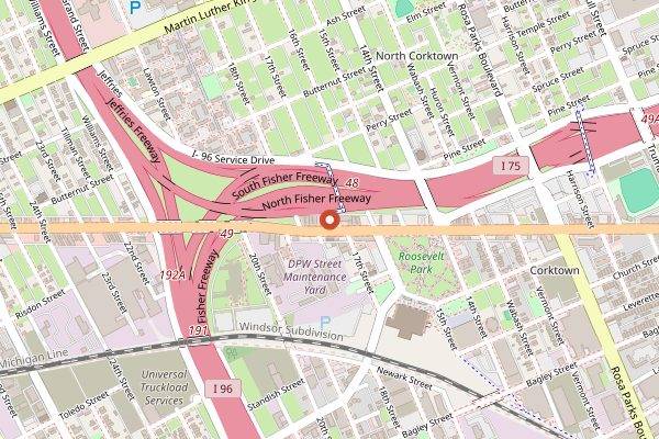 Map showing Takoi in Detroit