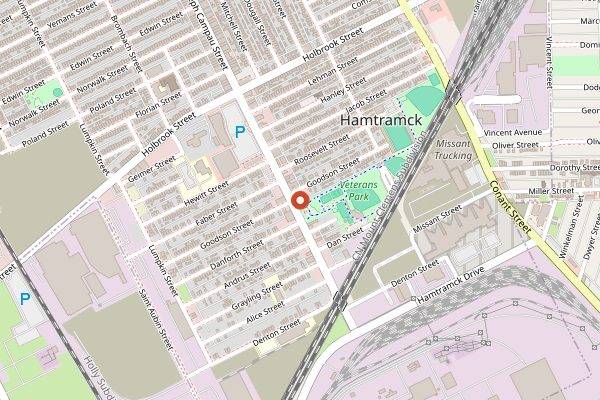 Map showing Yemen Cafe in Detroit