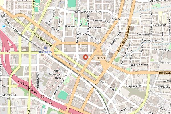 Map showing The Velvet Hippo in Durham