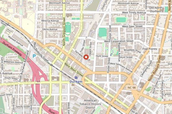Map showing Crank Arm Brewing in Durham