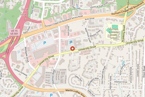 Map showing Gizmo Brew Works in Durham