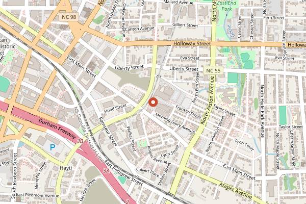 Map showing Hi-Wire Brewing Golden Belt in Durham