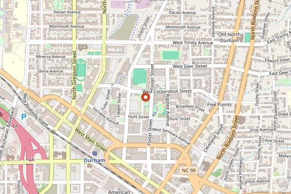 Map showing The Glass Jug Beer Lab in Durham