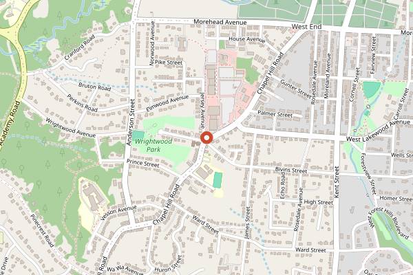 Map showing Lula & Sadie's in Durham