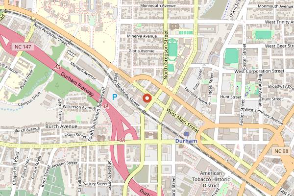 Map showing Fonda Lupita in Durham