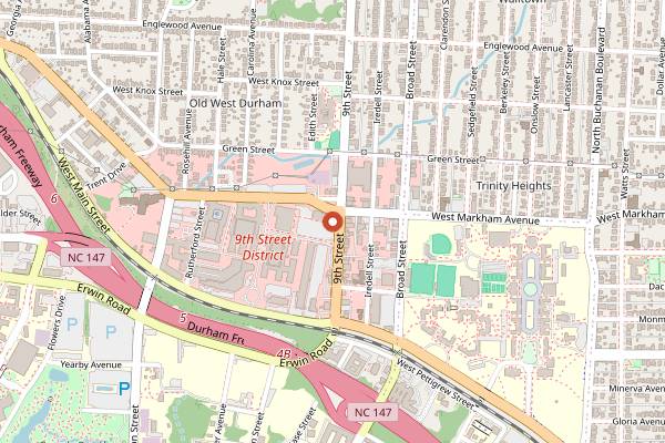 Map showing Juju Durham in Durham