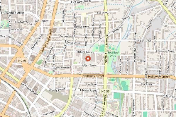 Map showing Counter Culture Coffee in Durham