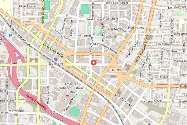 Map showing M Sushi in Durham