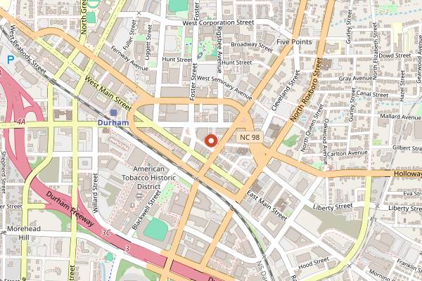 Map showing M Tempura in Durham