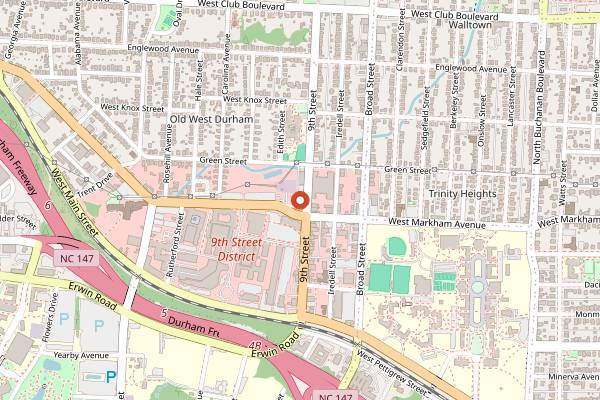Map showing Vin Rouge in Durham
