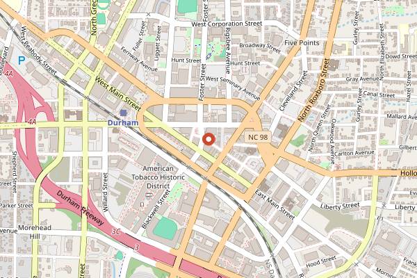 Map showing Melo Trattoria in Durham