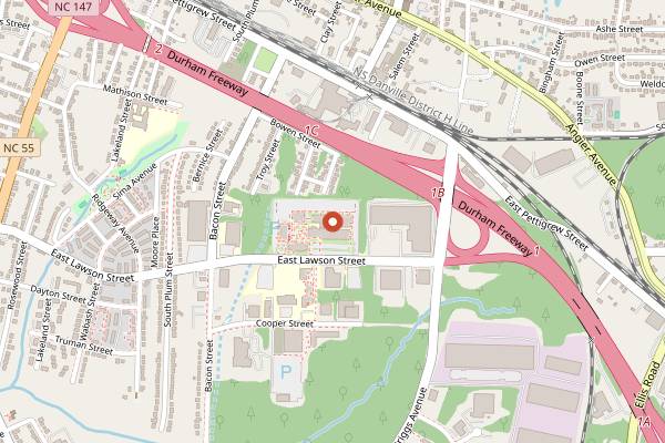 Map showing Black Farmers Market Durham in Durham