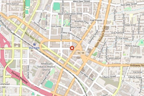Map showing Arcana in Durham