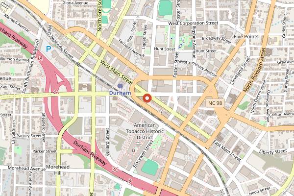 Map showing Flex Nightclub in Durham