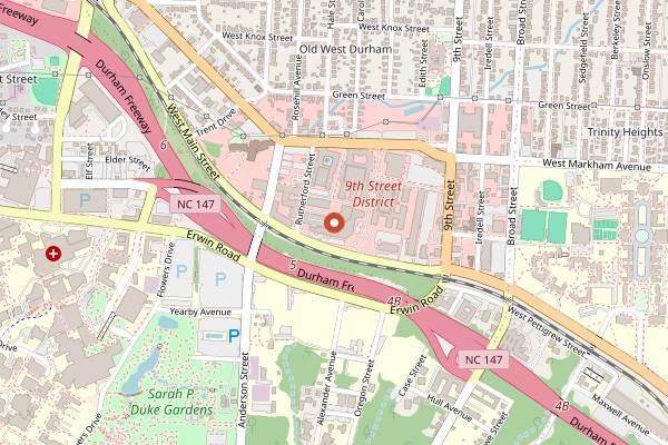 Map showing Parizade in Durham