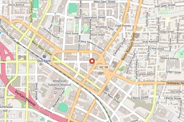 Map showing Rue Cler in Durham