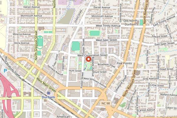 Map showing Durham Food Hall in Durham