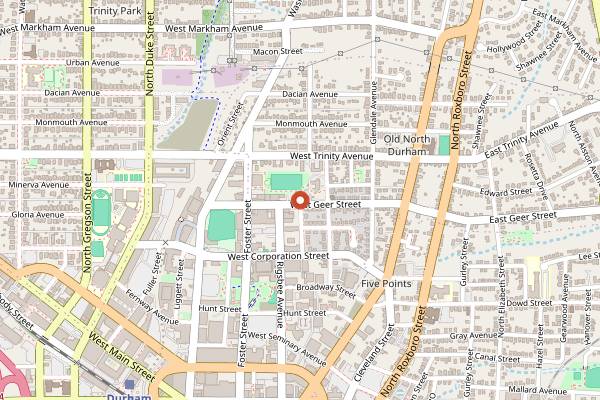 Map showing LouElla Wine, Beer & Beverage in Durham